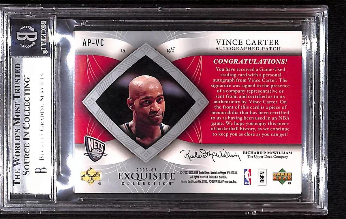 Vince Carter Basketball Card