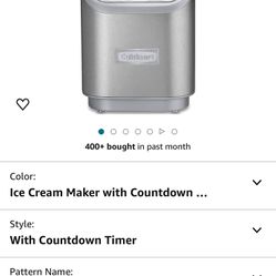 Cuisinart Ice Cream Maker Machine