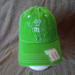 Rare Chase Authentics NASCAR M&M Jewel Sequins Studded Green Strapback Hat Cap