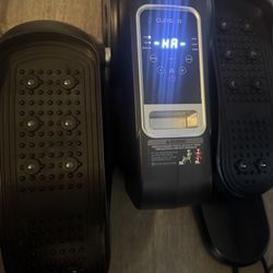 Cursor Fitness Under Desk Elliptical Machine, Electric Seated Pedal Exerciser, Mini Ellipse Leg Exerciser with Remoter, 12 Level Speeds, Forward & Rev