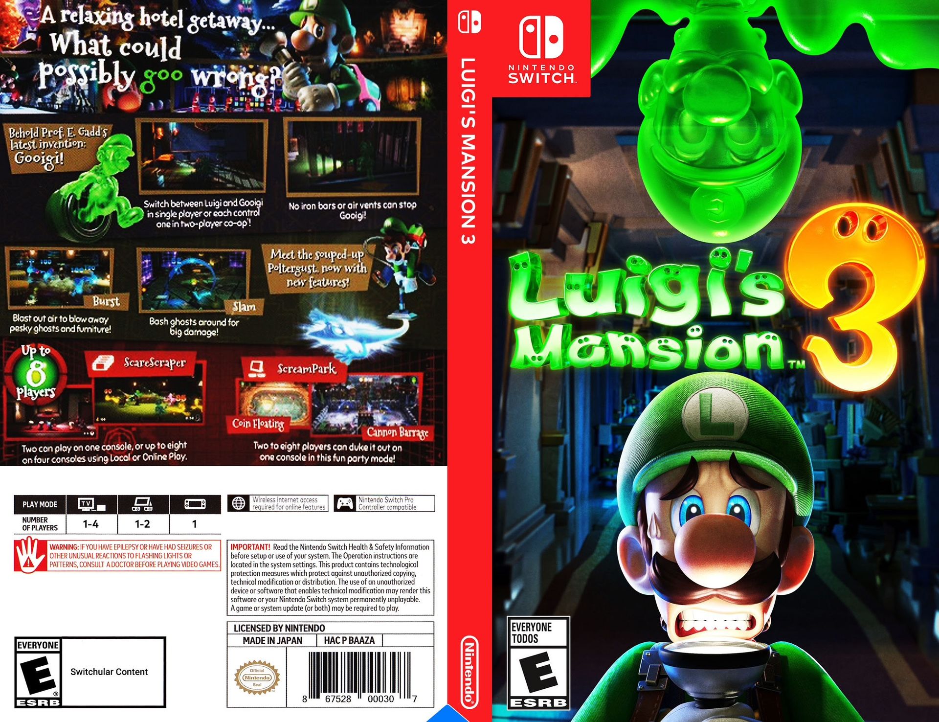 Luigi’s Mansion 3 Nintendo Switch Game Only