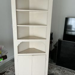 White Corner Cabinet 