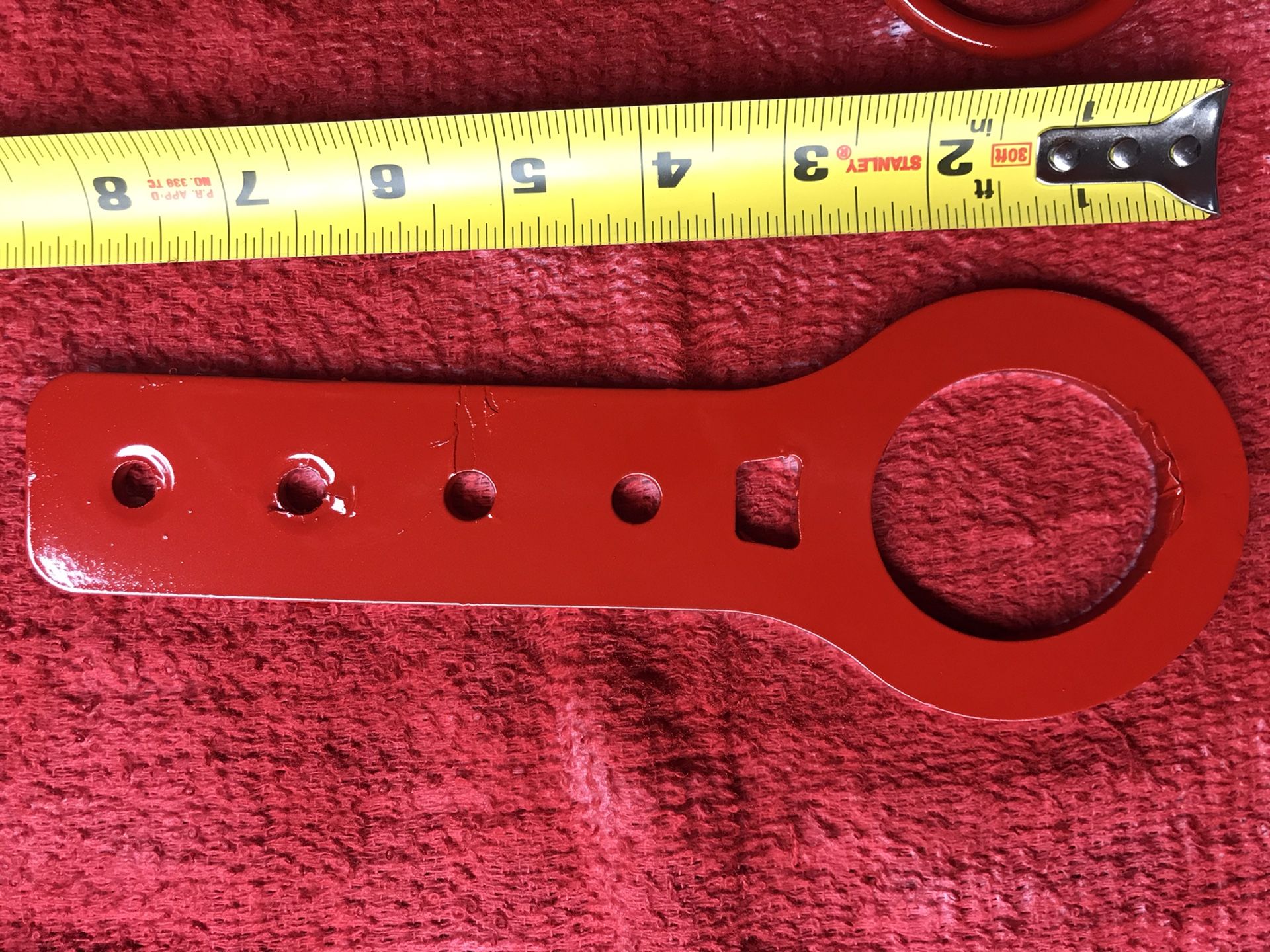 OMP EB/572 Tow Hook, 6mm Flat Aluminum