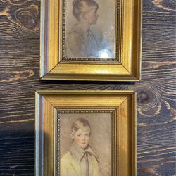 Vintage C & A Richards Boston 2 Framed Prints 