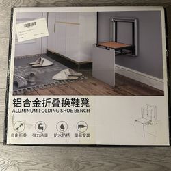 Aluminum Wall Mounted Foldable Shoe Bench