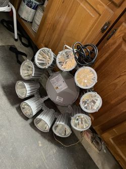 Set Of 4 Modern Chandelier And 3 Matching Pendants 