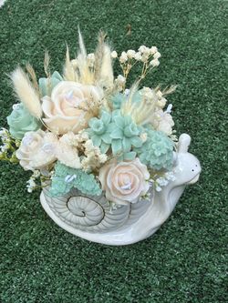 Lindo Arreglo De Velas De Flores 