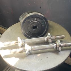 2 Dumbbells with 4 x 8lbs weights