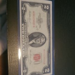 Red Seal 2$bill Low Serial Numbers. 