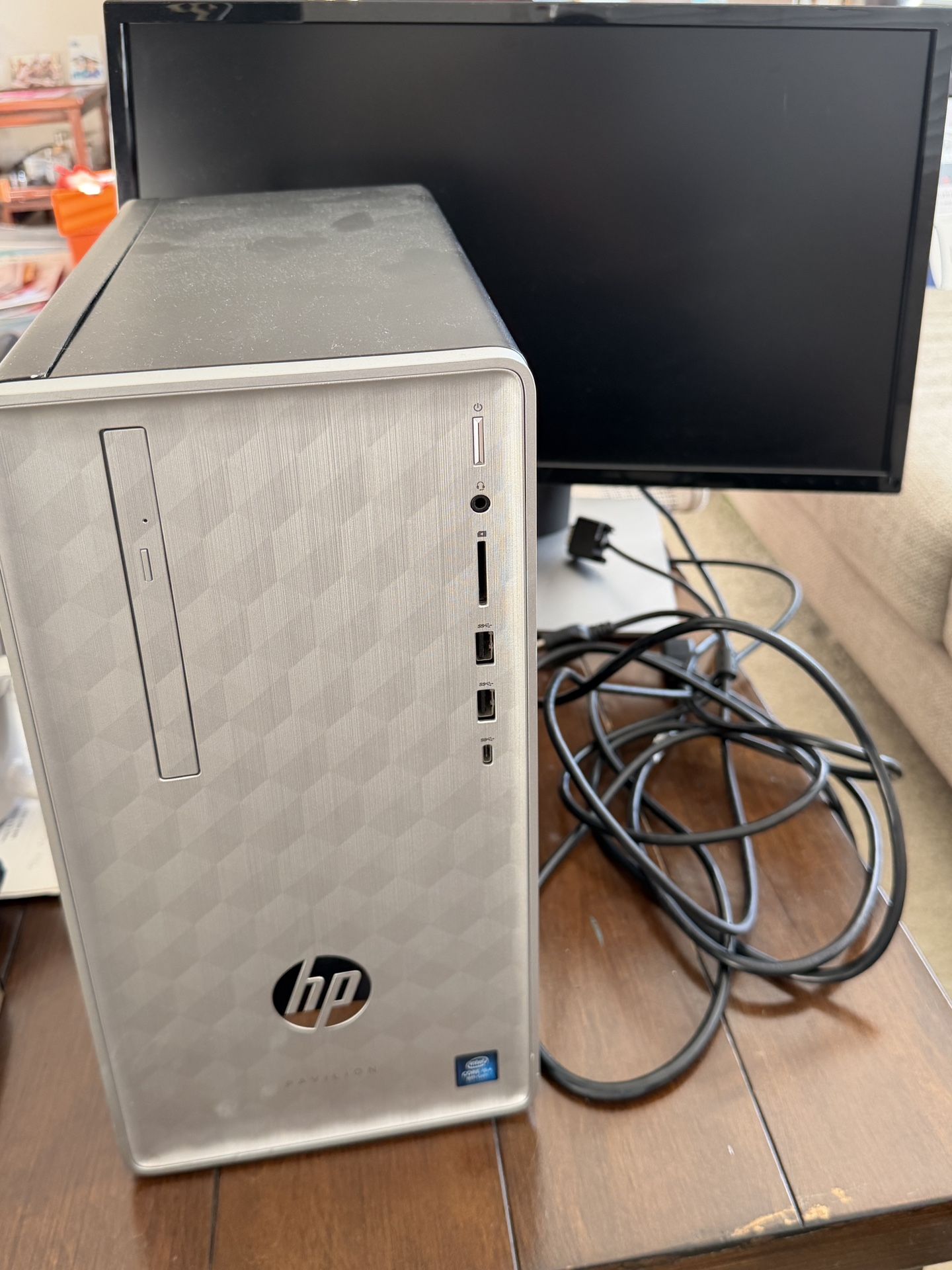 HP Desktop And Dell Monitor