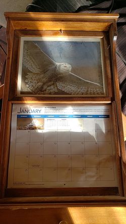 Wood calender holder or