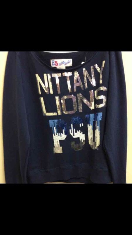 Penn state bling off shoulder sweatshirt large