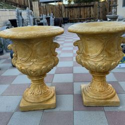 New Flower Pots Made Out Of Cement Perfect Gift 