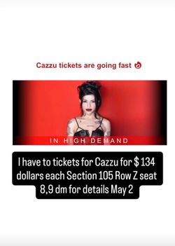 Cazzu floor 2 tickets