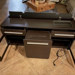 Used Entertainment Center - Black Wood