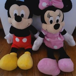 Disney Mickey & Minnie Mouse Plush Toys
