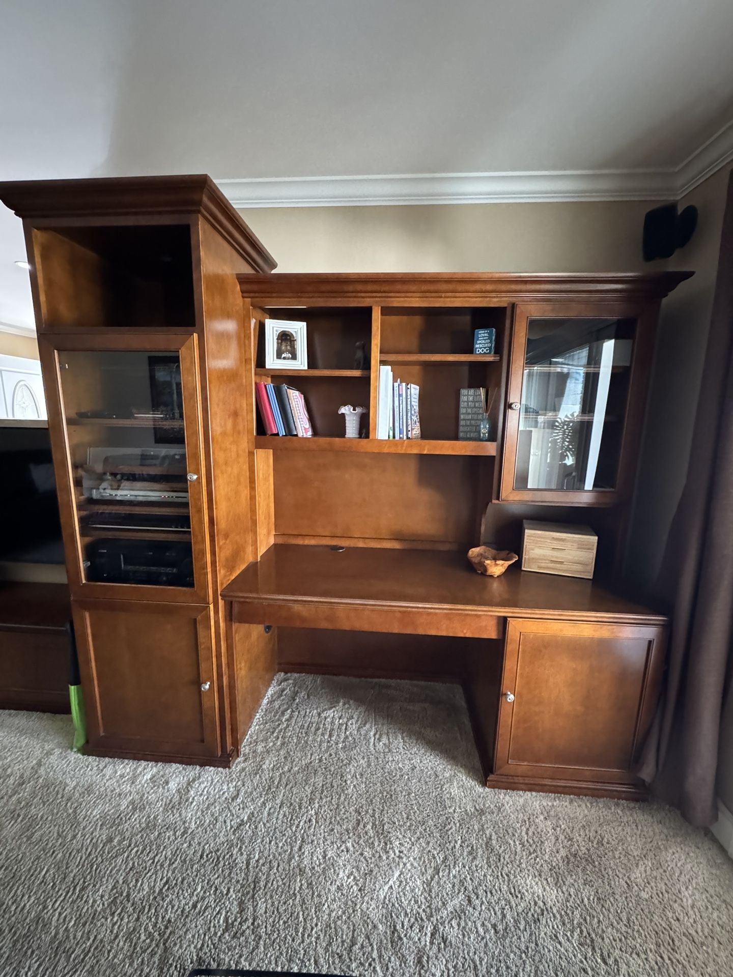 Wood Wall Unit/desk