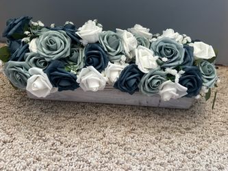 Artificial  Floral Centerpiece in Wood Box