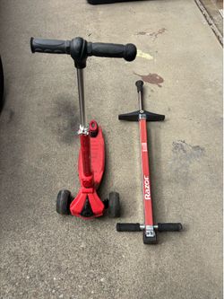 Scooter and Pogo Stick