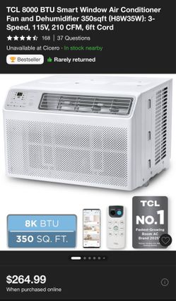 TCL 8,000 BTU Smart Window Air Conditioner