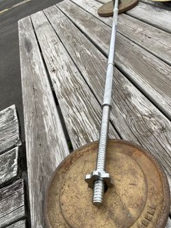 Straight Bar with Billard Plate Weights