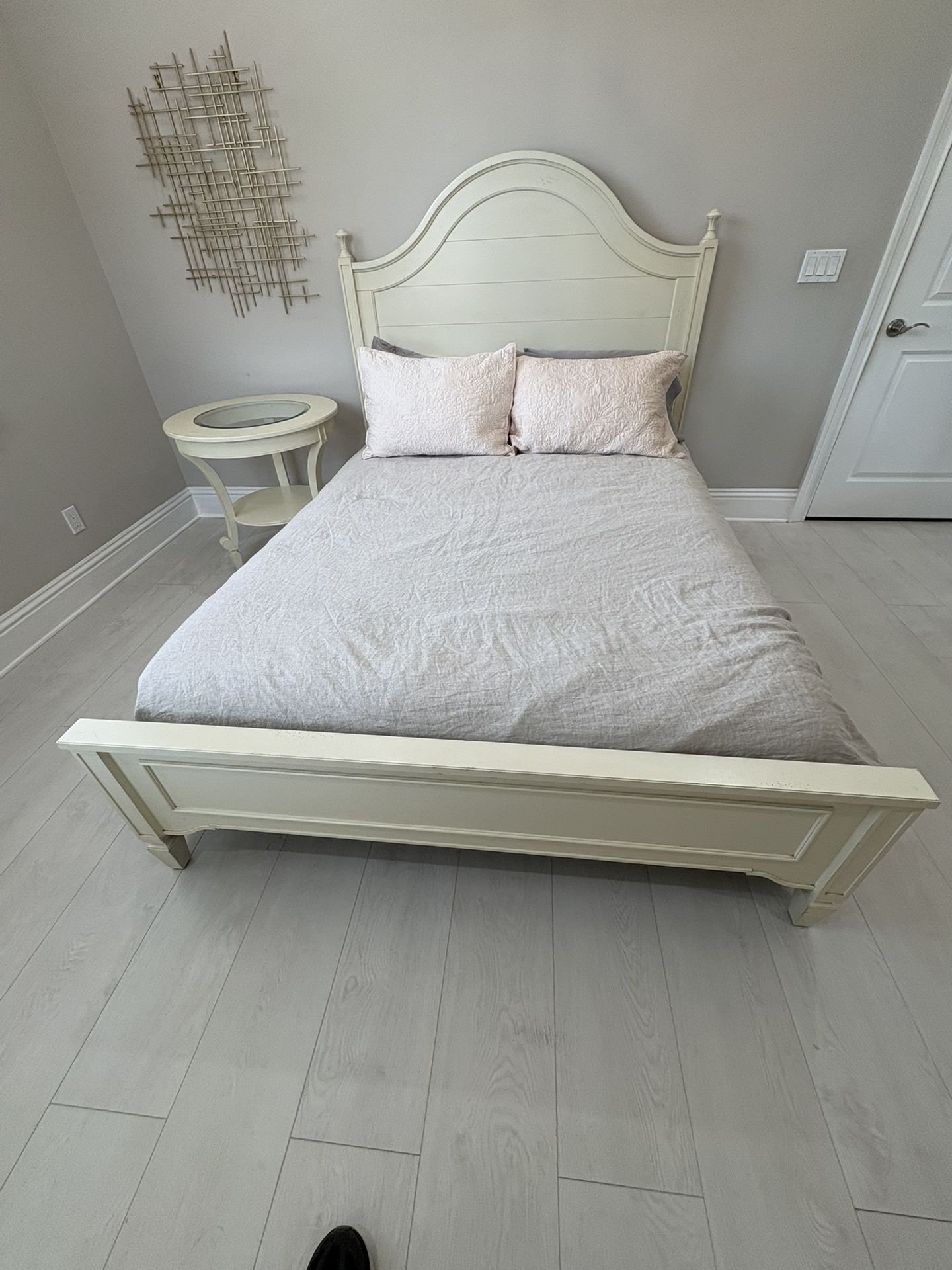 Queen size Bed frame and Matching Side Table