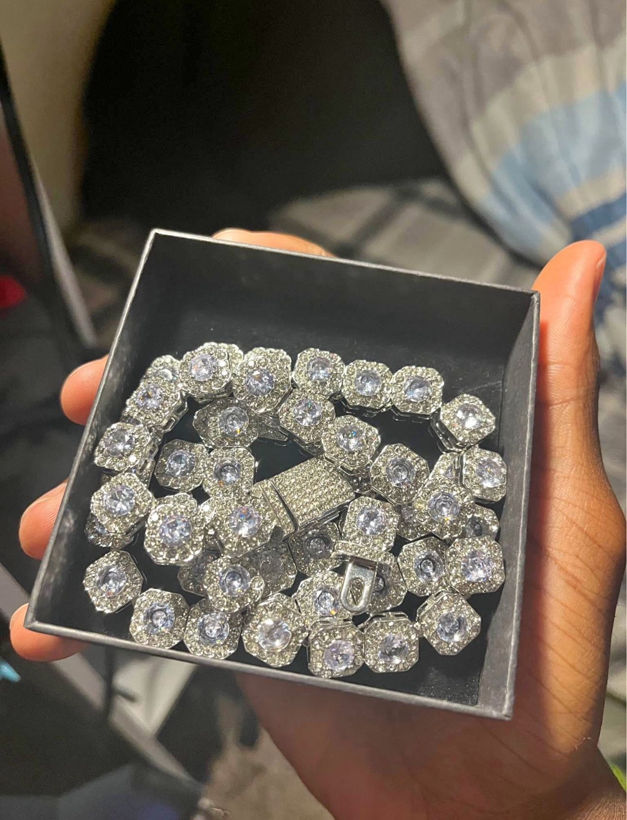 men’s cubic zirconia luxury necklace