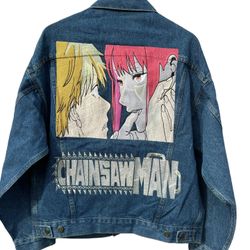 Chainsaw Man anime denim jacket dbz one piece my hero academia
