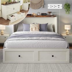 Queen Size Murphy Bed Cabinet 