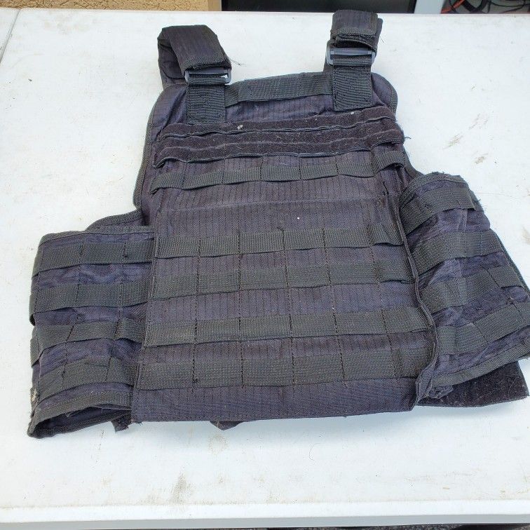 Vest Black Holder With Plates With Sides Address In Description