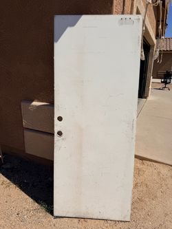 White Solid Wood Heavy Front Door - 79.25” x 31.75”