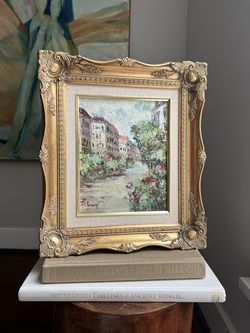 HandPainted Framed Canvas Wall Art ( 15” x 13.5” ) firm on price