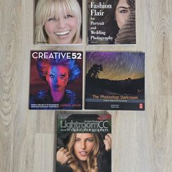 5 Photography and Adobe Photoshop Lightroom Books, Learn Photography