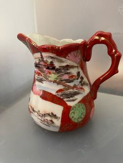 4 1/2” Tall Geisha Garden Porcelain Creamer