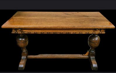 1920s Tiger Oak Dining Table