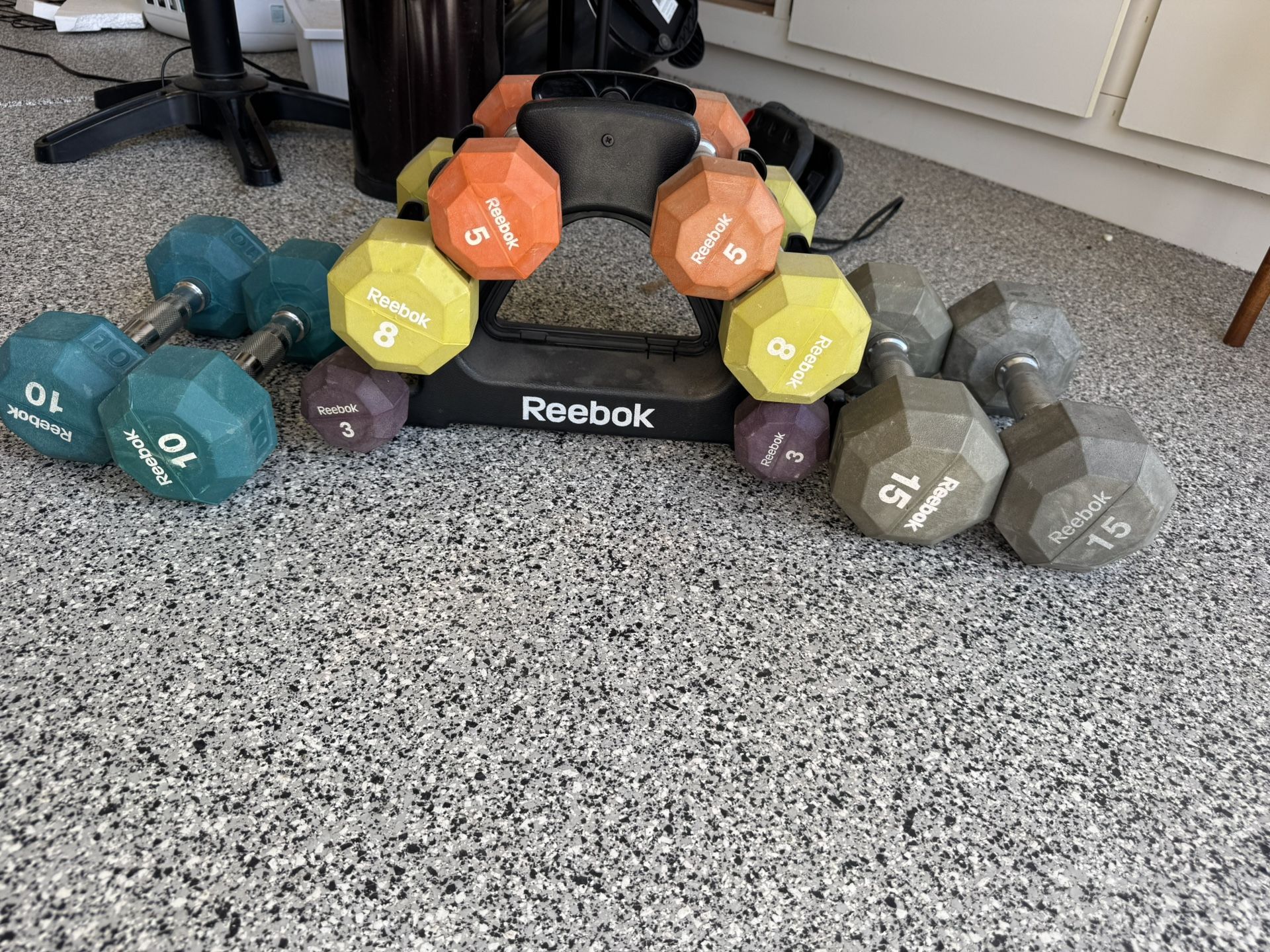 Reebox Barbell Set With Stand