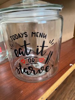 Glass canister jars