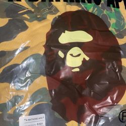 Yellow bape hoodie