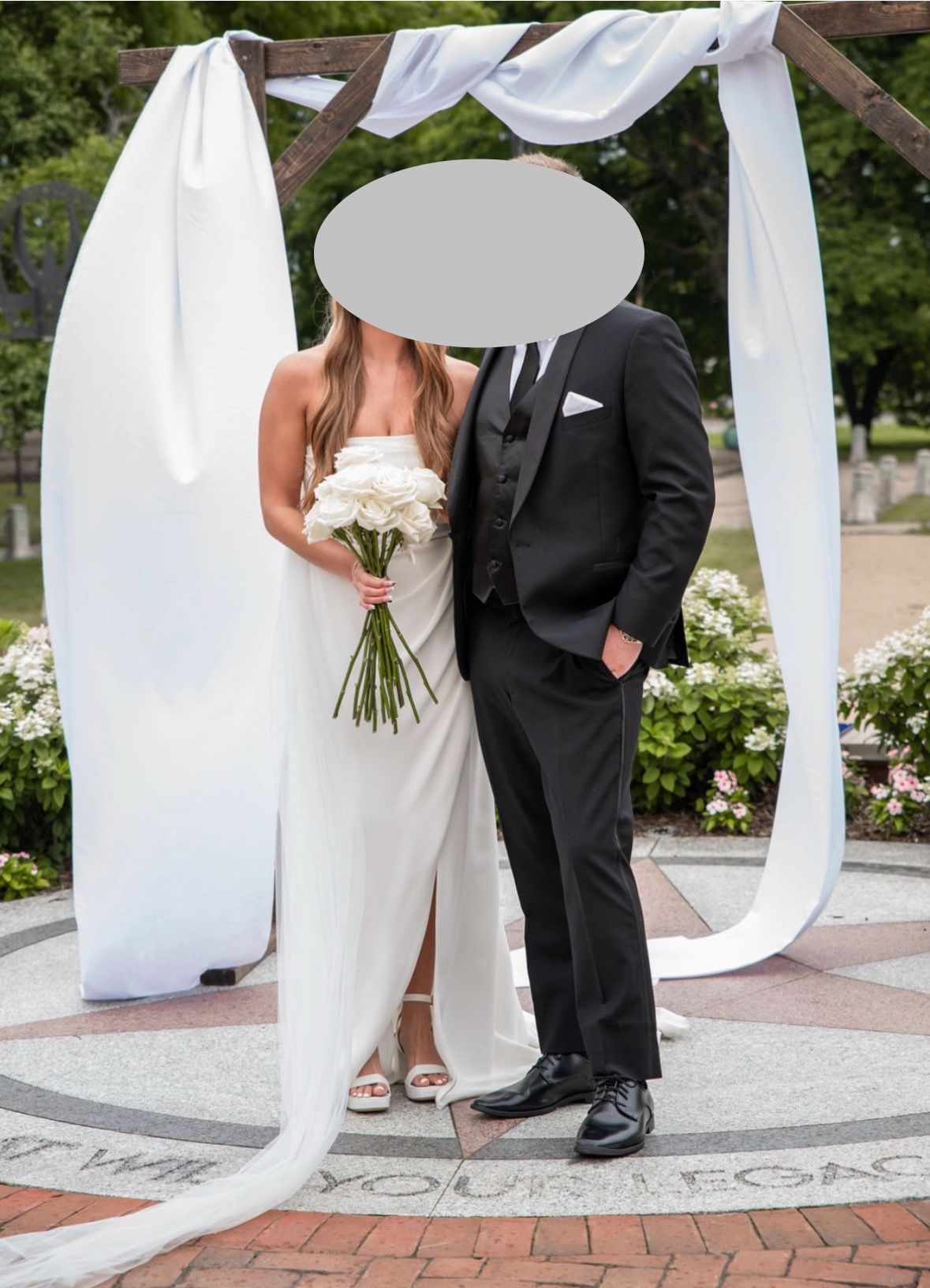 White Wedding Arch Draping Fabric - 24ft