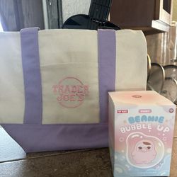 Purple Trader Joe’s Tote Bag & Beanie Bubble Up