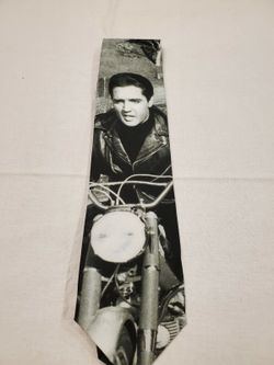 Vintage New w/out Tags 1996 Ralph Marlin Elvis - Born to Ride Tie