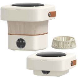 Foldable Mini Washing Machine, 9L with Spin Basket Laundry Machine, 3 Cleaning Modes for Underwear,