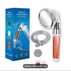 LED LIGHT UP SHOWER HEAD WITH MINERALS 