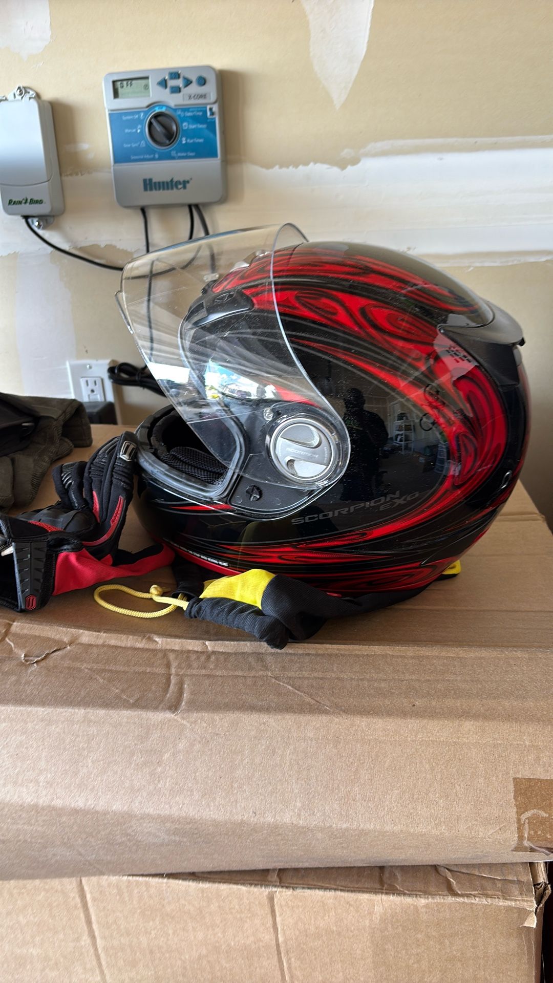 Motorcycle Helmet & Gloves