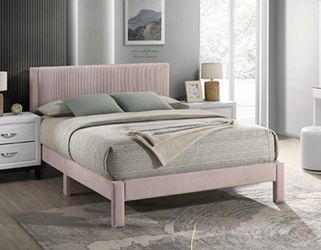 Pink queen size bed frame