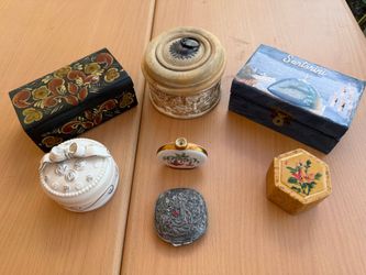 Vintage Treasure Assortment - 7 Piece Trinket Box Set