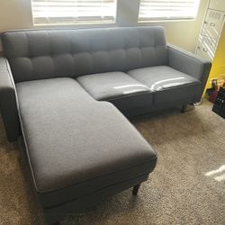 Living Spaces Couch With Reversible Chaise