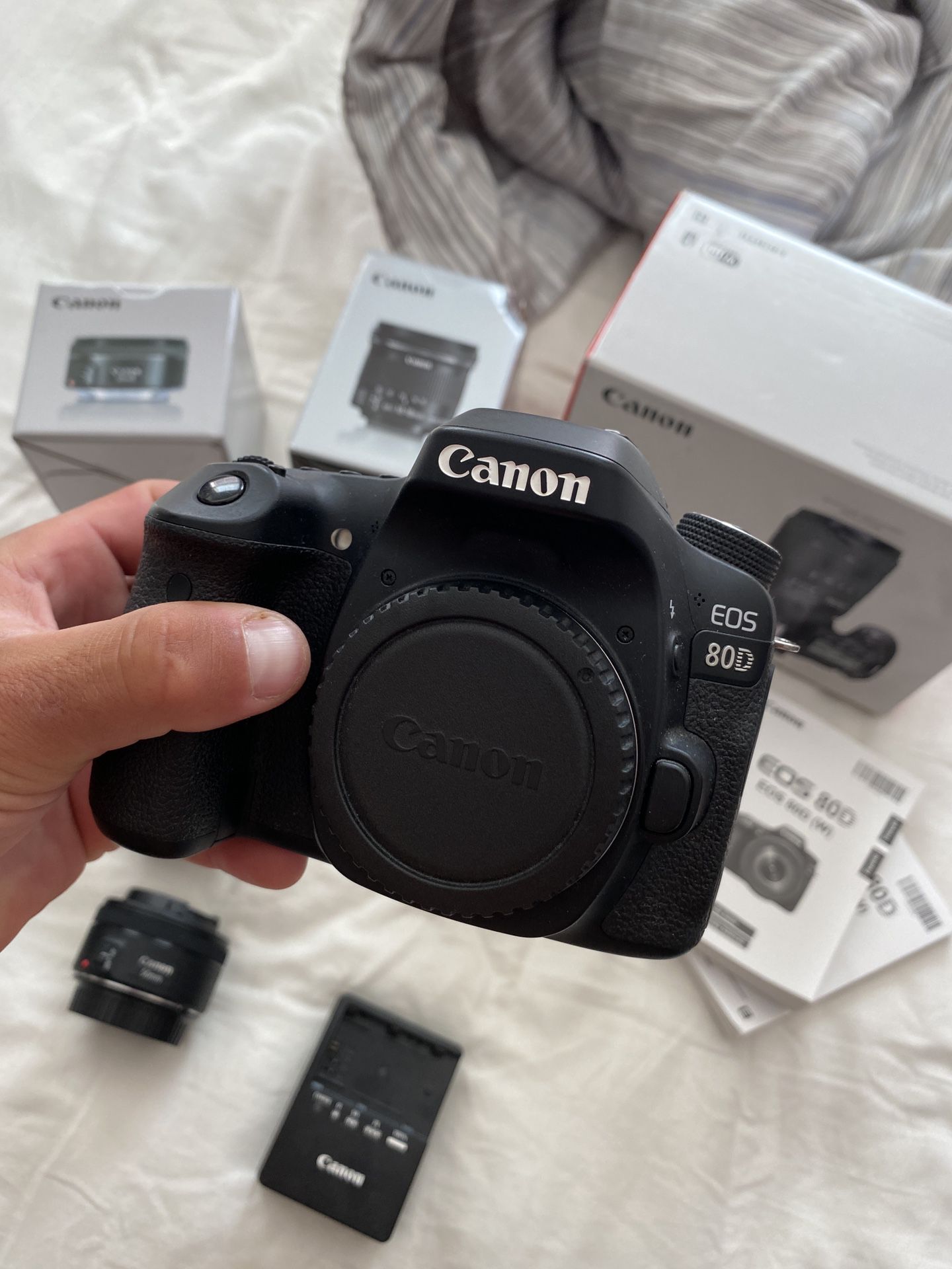 Canon 80d with 3 lenses MINT
