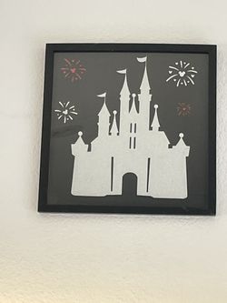 Disneyland Castle And 4 Princess Silhouettes
