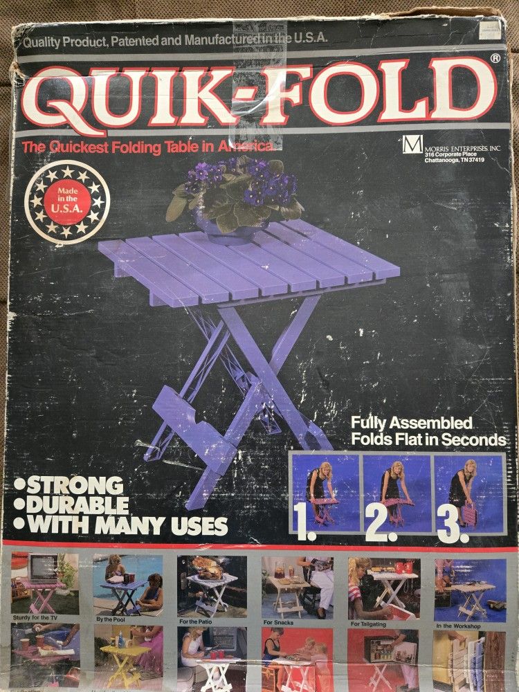 Blue Quik-fold Table